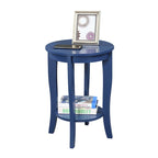 Table d'appoint ronde avec étagère
