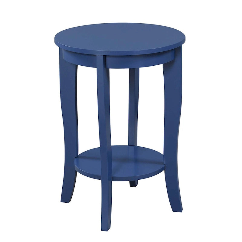 Table d'appoint ronde avec étagère