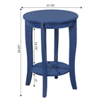 Table d'appoint ronde avec étagère