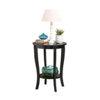 Table d'appoint ronde avec étagère