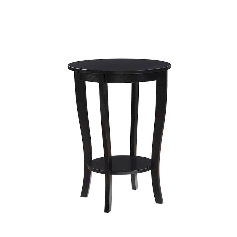 Table d'appoint ronde avec étagère