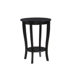 Table d'appoint ronde avec étagère