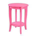 Table d'appoint ronde avec étagère