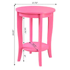Table d'appoint ronde avec étagère