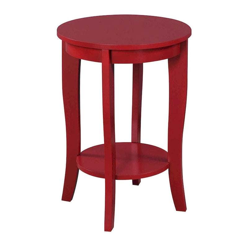 Table d'appoint ronde avec étagère