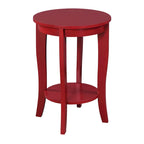 Table d'appoint ronde avec étagère