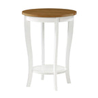Table d'appoint ronde avec étagère