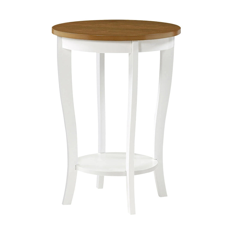 Table d'appoint ronde avec étagère
