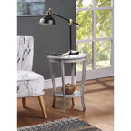 Table d'appoint ronde avec étagère