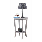 Table d'appoint ronde avec étagère