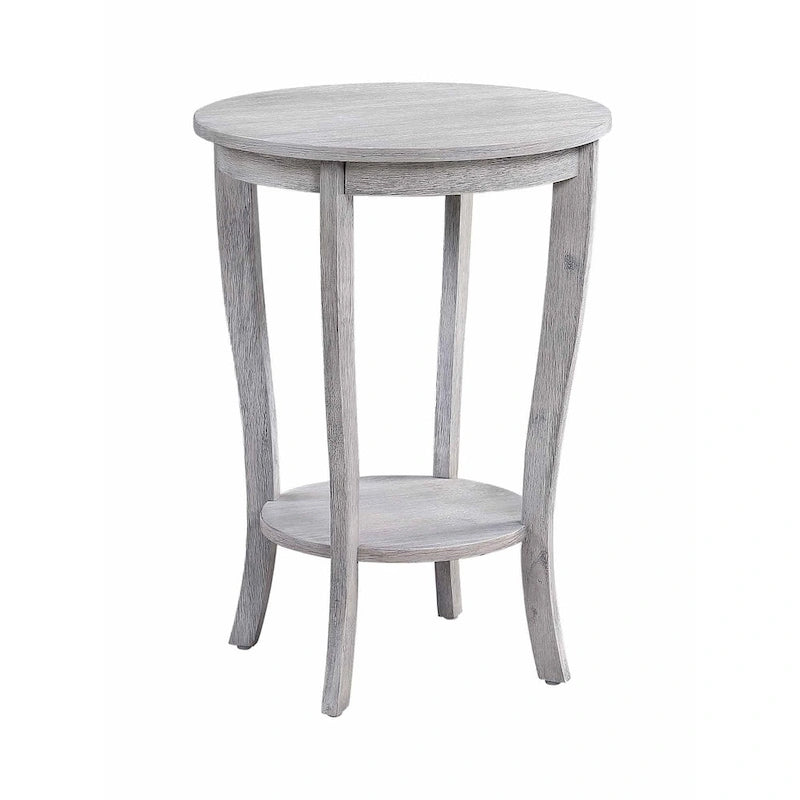 Table d'appoint ronde avec étagère