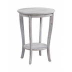 Table d'appoint ronde avec étagère