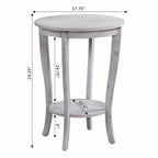 Table d'appoint ronde avec étagère