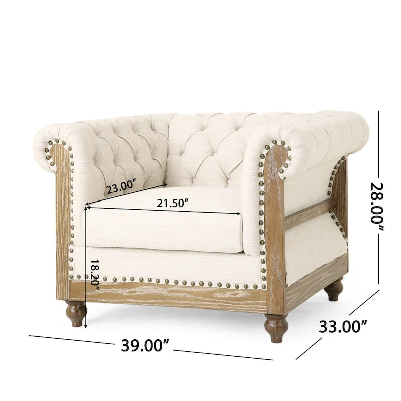 Fauteuil club en tissu