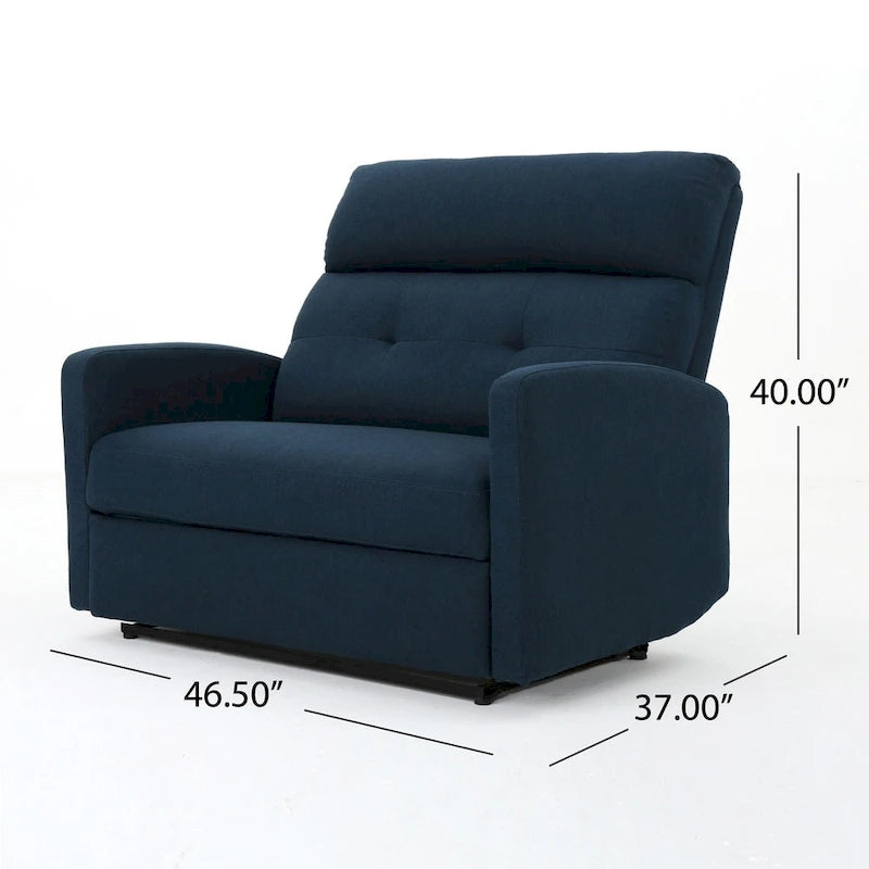Fauteuil de club inclinable 2 places en tissu