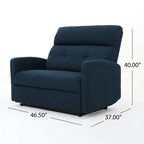 Fauteuil de club inclinable 2 places en tissu