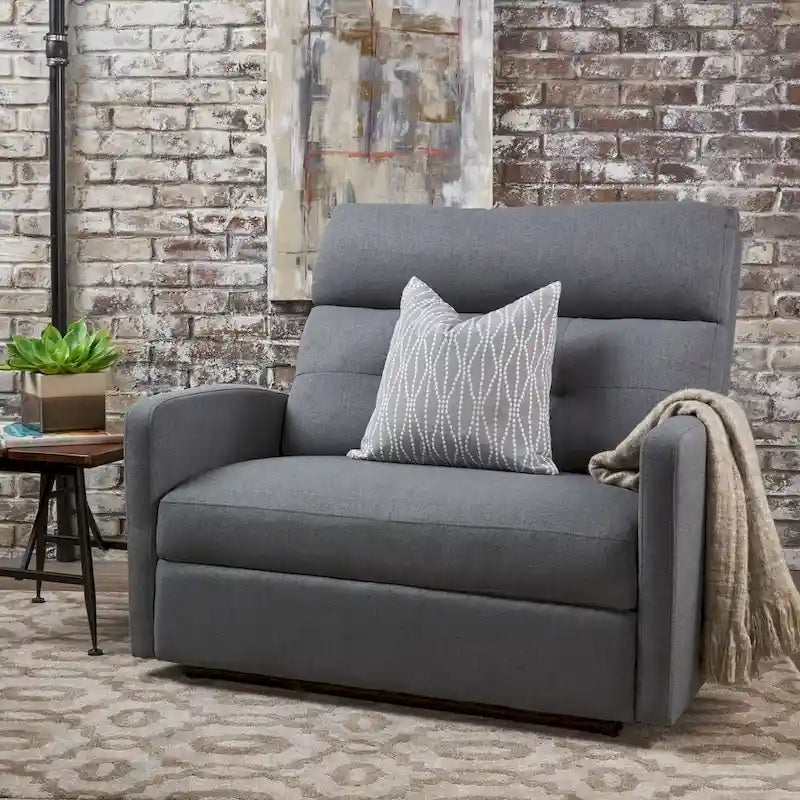 Fauteuil de club inclinable 2 places en tissu