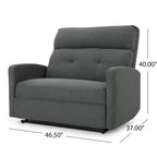 Fauteuil de club inclinable 2 places en tissu