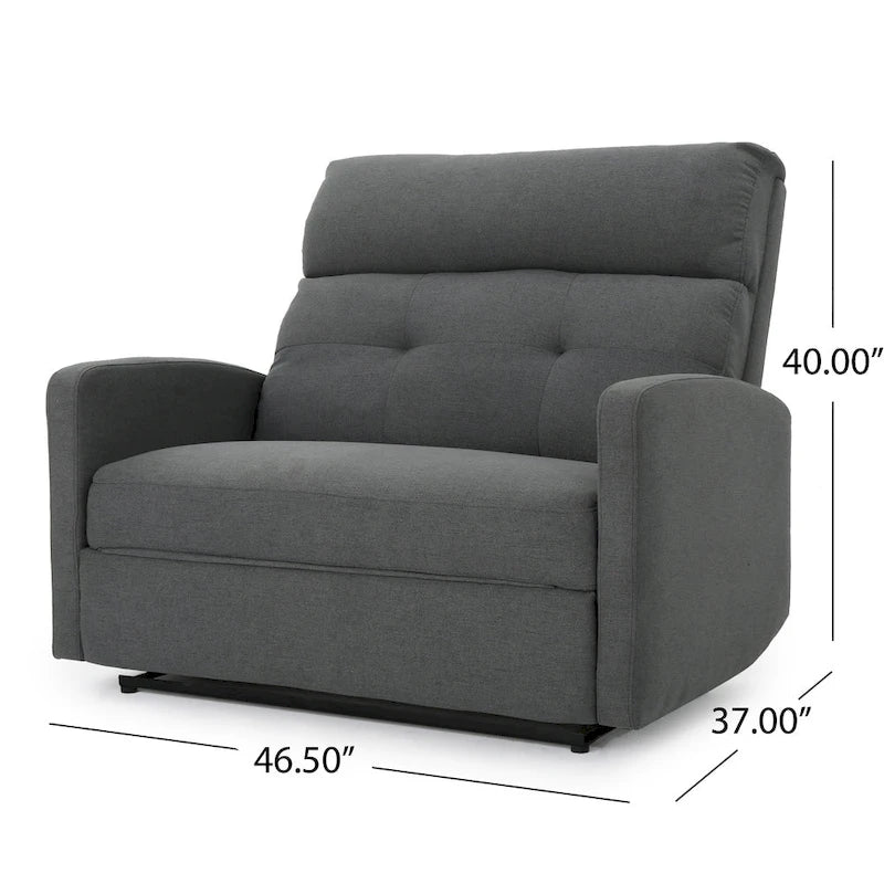 Fauteuil de club inclinable 2 places en tissu