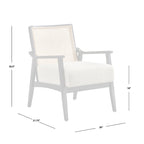 Fauteuil d'appoint en canne et bois massif
