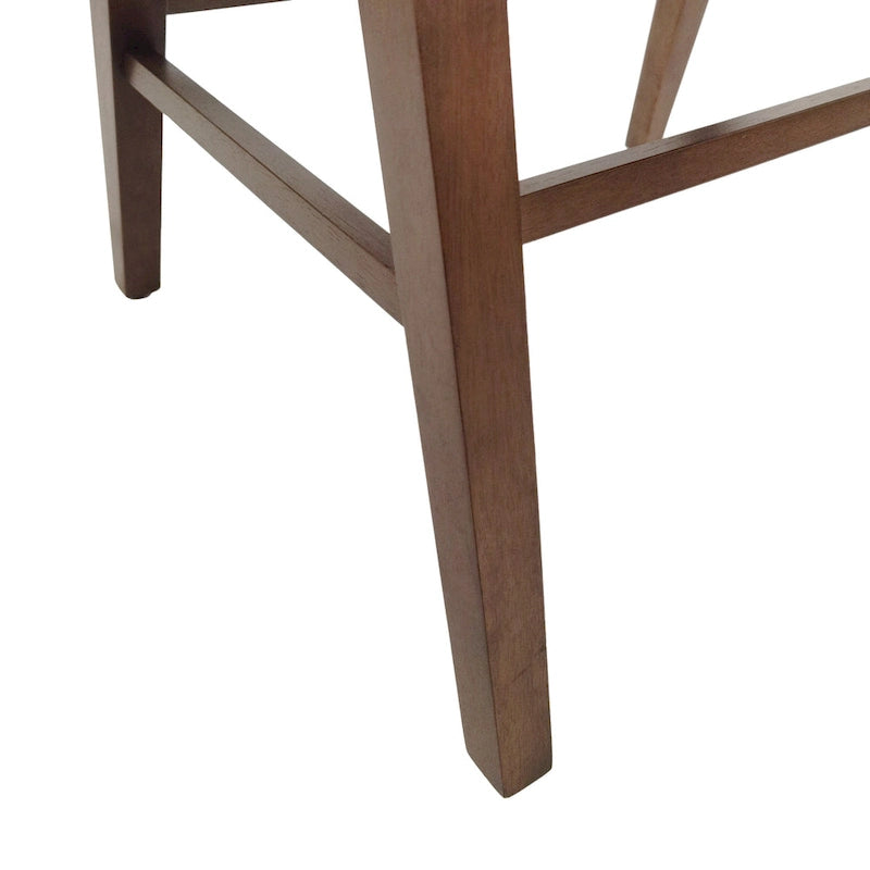 Chaise de salle à manger en tissu et bois d'hévéa