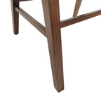 Chaise de salle à manger en tissu et bois d'hévéa