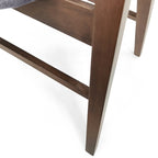 Chaise de salle à manger en tissu et bois d'hévéa