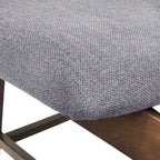 Chaise de salle à manger en tissu et bois d'hévéa