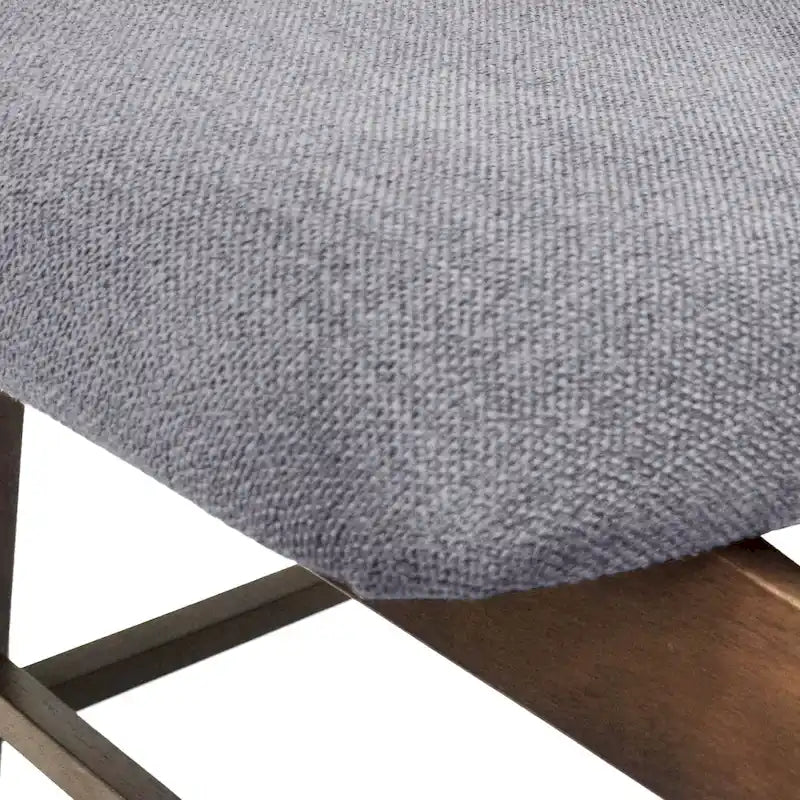 Chaise de salle à manger en tissu et bois d'hévéa