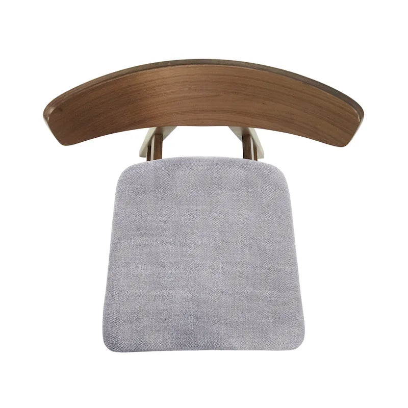 Chaise de salle à manger en tissu et bois d'hévéa