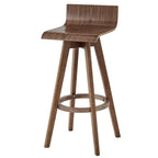 Tabouret pivotant en bois, style milieu de siècle