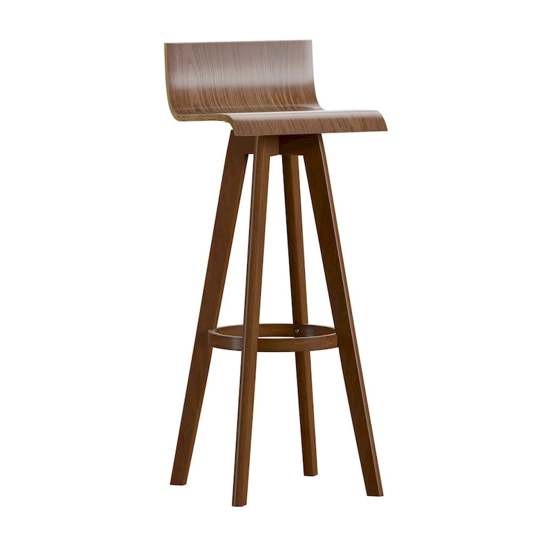 Tabouret pivotant en bois, style milieu de siècle