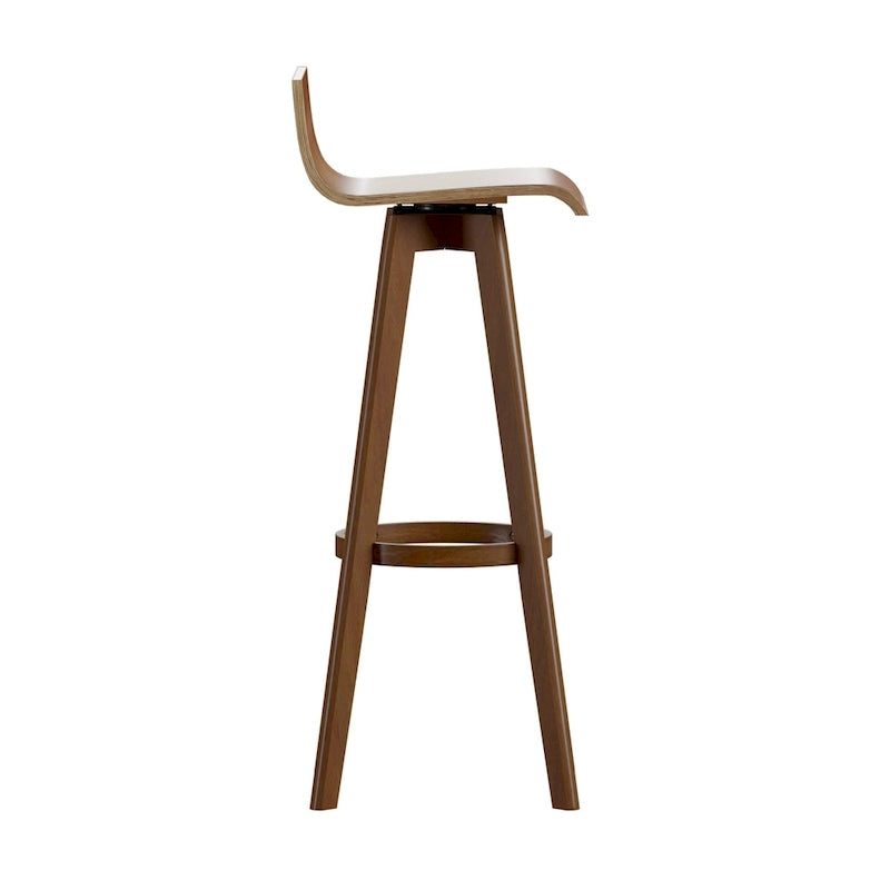 Tabouret pivotant en bois, style milieu de siècle