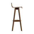 Tabouret pivotant en bois, style milieu de siècle