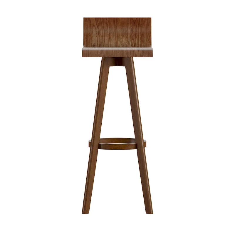 Tabouret pivotant en bois, style milieu de siècle