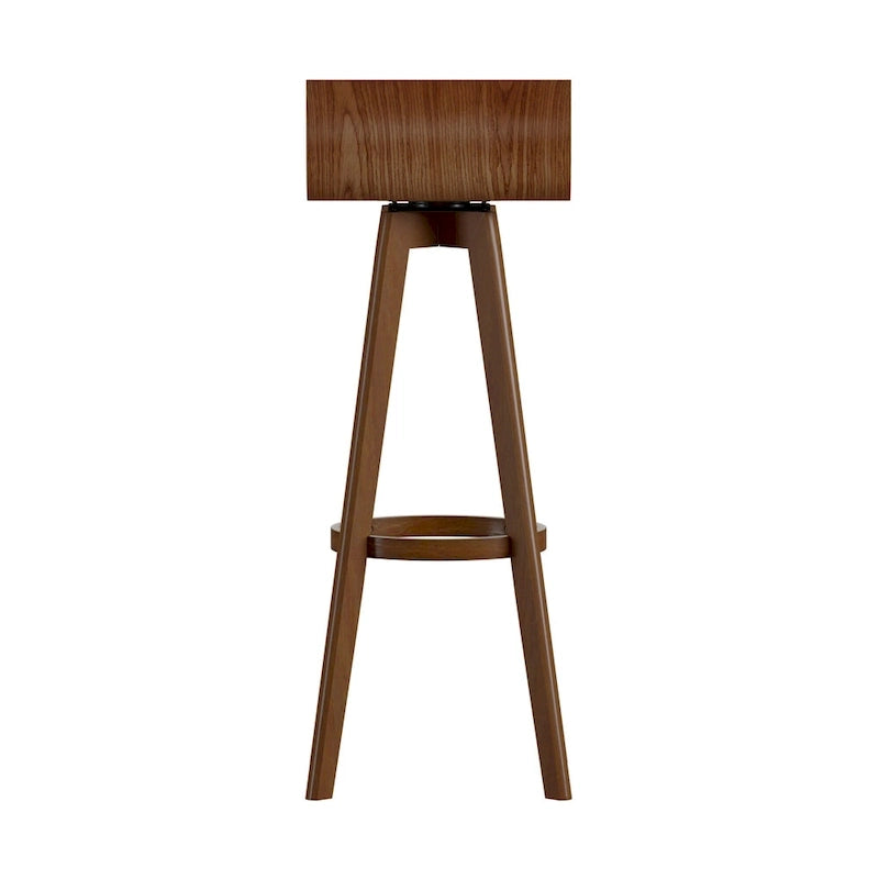 Tabouret pivotant en bois, style milieu de siècle