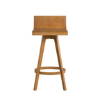 Tabouret pivotant en bois, style milieu de siècle