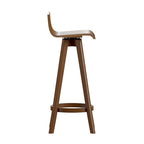 Tabouret pivotant en bois, style milieu de siècle