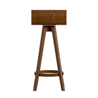 Tabouret pivotant en bois, style milieu de siècle