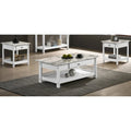 Table basse et table d'appoint en hévéa de style transitoire avec tiroir