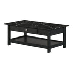 Table basse et table d'appoint en hévéa de style transitoire avec tiroir