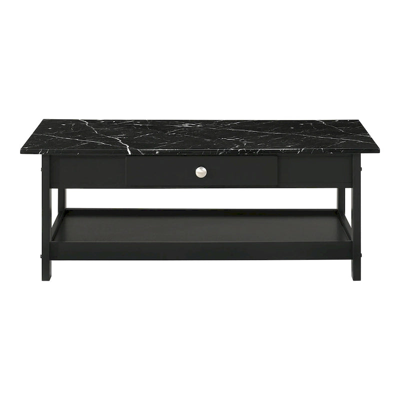 Table basse et table d'appoint en hévéa de style transitoire avec tiroir