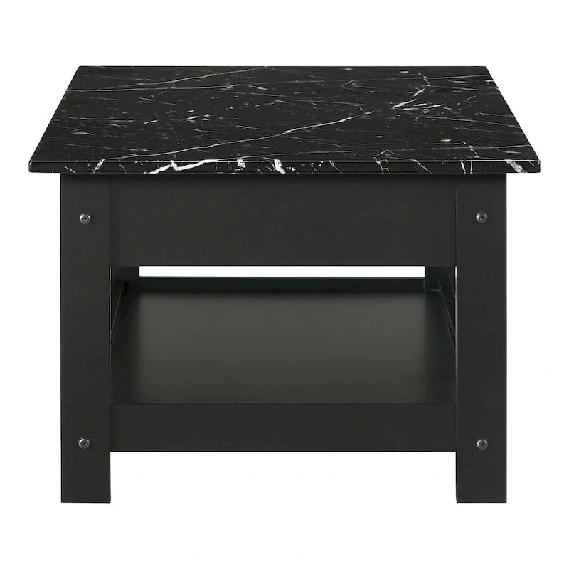 Table basse et table d'appoint en hévéa de style transitoire avec tiroir