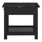 Table basse et table d'appoint en hévéa de style transitoire avec tiroir
