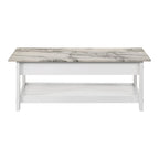 Table basse et table d'appoint en hévéa de style transitoire avec tiroir