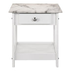 Table basse et table d'appoint en hévéa de style transitoire avec tiroir
