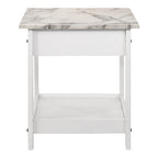 Table basse et table d'appoint en hévéa de style transitoire avec tiroir