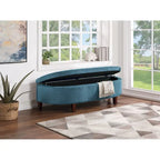 Banc de rangement capitonné avec couvercle à fermeture amortie