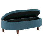 Banc de rangement capitonné avec couvercle à fermeture amortie