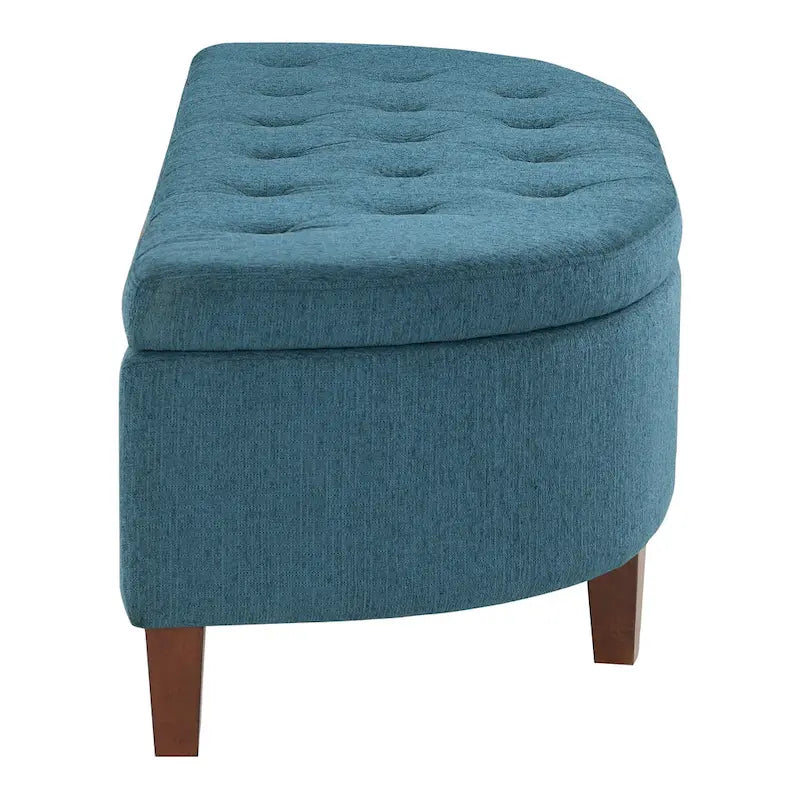 Banc de rangement capitonné avec couvercle à fermeture amortie